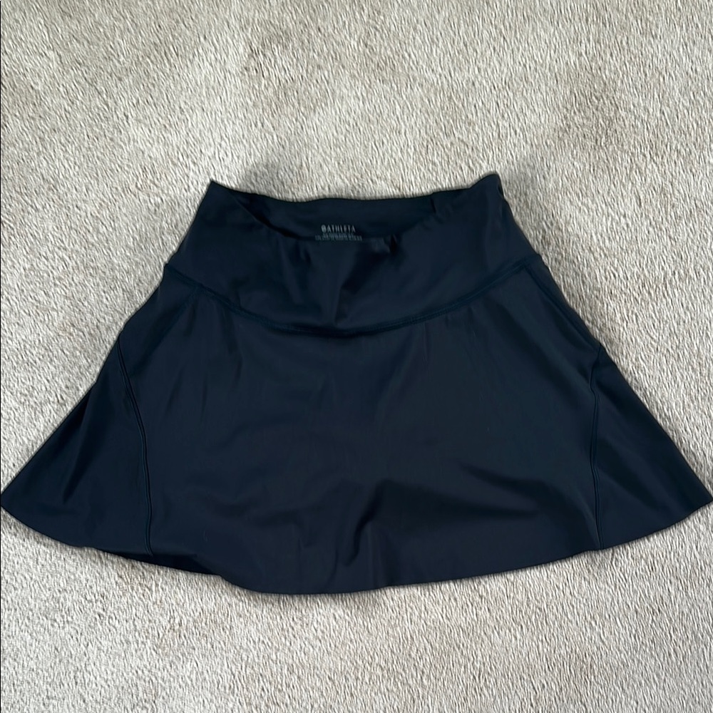Athleta Black Mini Skater Skirt Casual A-line